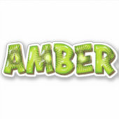 Amber Name Kiwi Design Aufkleber Sticker シール (正面)