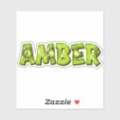 Amber Name Kiwi Design Aufkleber Sticker シール (シート)