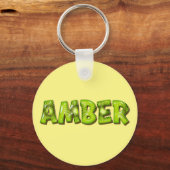 Amber Name Kiwi Design Schlüsselanhänger キーホルダー (正面)