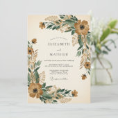 Amber Ornate Autumnal Wedding 招待状 (スタンド正面)