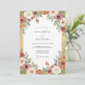 Amber Rich Harvest Wedding 招待状 (スタンド正面)