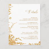 Amber Romantic Botanical Garden Wedding Details エンクロージャーカード (正面)