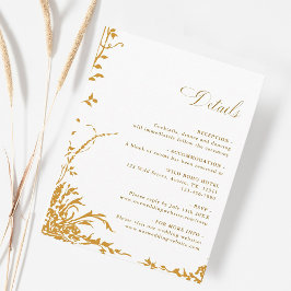 Amber Romantic Botanical Garden Wedding Details エンクロージャーカード