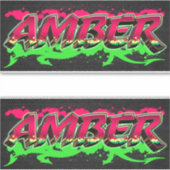 Amber Vorname Name Graffiti Aufkleber Sticker シール (正面)