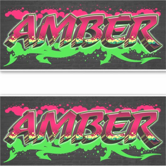 Amber Vorname Name Graffiti Aufkleber Sticker シール (正面)