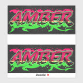 Amber Vorname Name Graffiti Aufkleber Sticker シール (シート)