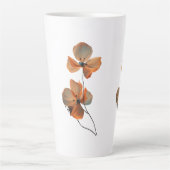 Amber Whisper Petals in the Dark Quiet Bloom Ember カフェラテマグ (正面)