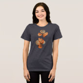 Amber Whisper Petals in the Dark Quiet Bloom Ember トライブレンドＴシャツ (正面全面)