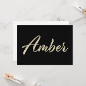 Amber white gold Handwriting Karte カード (正面/裏面インサイチュ)