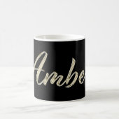 Amber white gold Handwriting Tasse Kaffeetasse コーヒーマグカップ (中央)