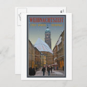 Ambergのクリスマス- Rathausstrasse シーズンポストカード (正面/裏面)