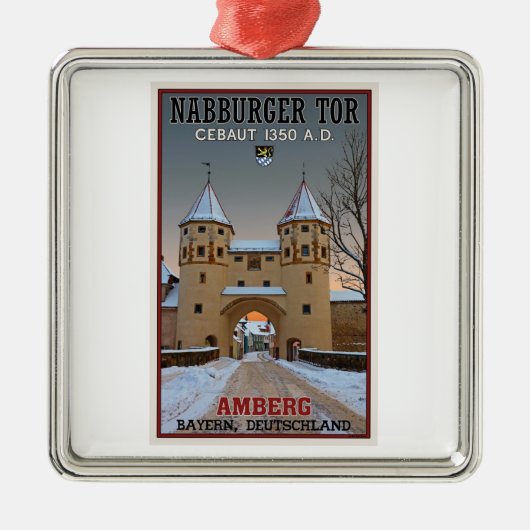 Amberg - Nabburgerの岩山 メタルオーナメント (正面)
