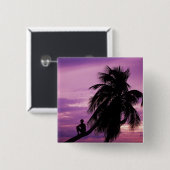 Ambergris Caye、ベリーズ、中米。 缶バッジ (正面&裏面)