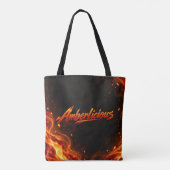 Amberlicious Fire Penguin Sunglasses Funny トートバッグ (裏面)