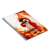 Amberlicious Fire Penguin Sunglasses Funny ノートブック (右側)
