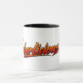 Amberlicious Fire Penguin Sunglasses Funny Mug マグカップ (中央)
