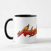 Amberlicious Fire Penguin Sunglasses Funny Mug マグカップ (左)