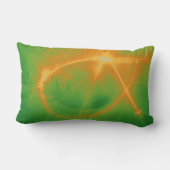 Amberlightの緑および黄色の軽い経験 ランバークッション (裏面)