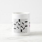 Ambidextrousクロスワードパズルのマグ コーヒーマグカップ (中央)
