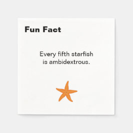 Ambidextrous Starfish Fun Fact Cocktail スタンダードカクテルナプキン