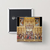 Ambierleの祭壇の背後の飾りの中央セクション 缶バッジ (正面&裏面)