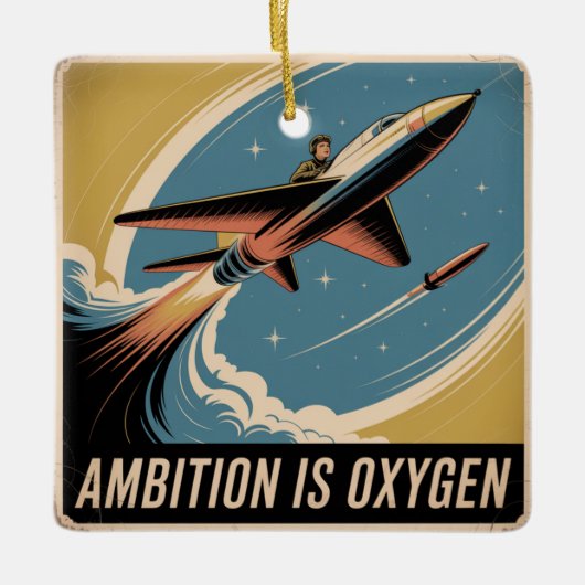 Ambition Is Oxygen セラミックオーナメント (正面)