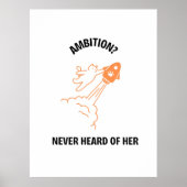 Ambition? Never Heard of Her - Funny Cat Rocket De ポスター (正面)