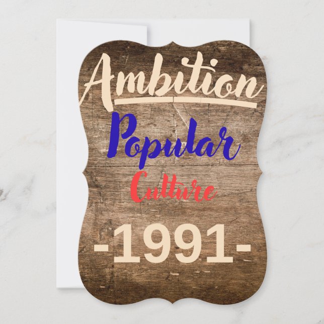 Ambition: Popular Culture (正面)