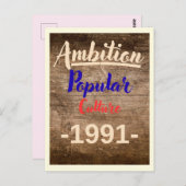 Ambition: Popular Culture ポストカード (正面/裏面)