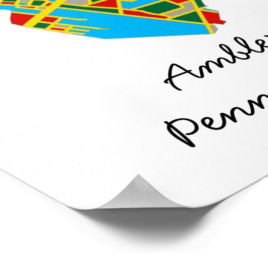 Ambler, PA Archival Matte Poster ポスター (角)