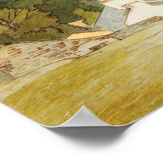 Ambleside, 1786 (ペンとインクを使用してグラフィックを上書き) ポスター (角)