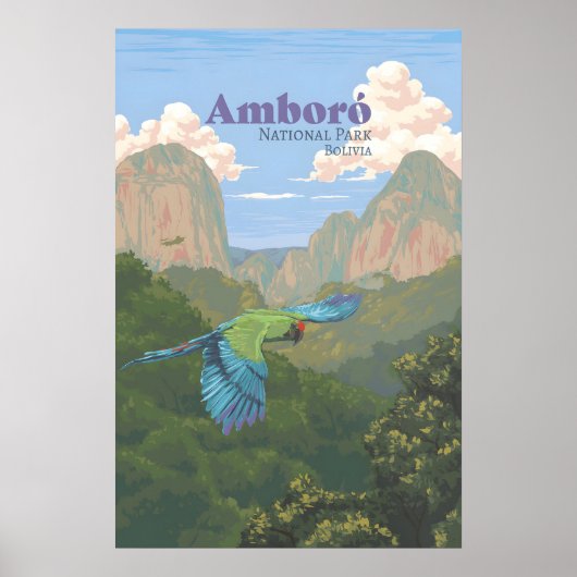 Amboro National Park Travel Poster ポスター (正面)