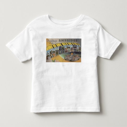Ambridge、ペンシルバニア-大きい手紙場面 トドラーTシャツ (正面)