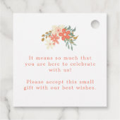 Ambrose Coral花模様名メッセー結婚ジ フェイバータグ (裏面)