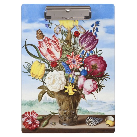 Ambrosius Bosschaertフレッジの花の花束 クリップボード (正面)
