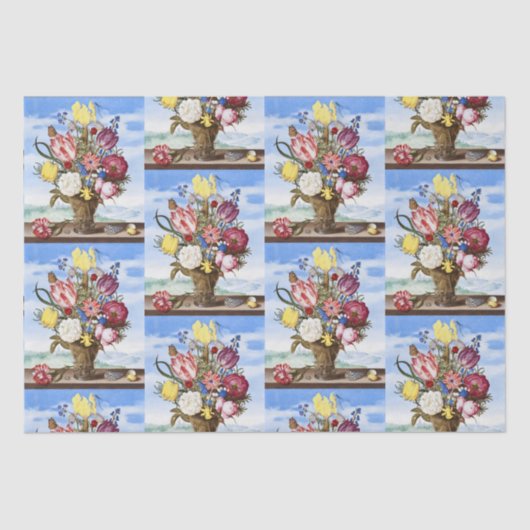 Ambrosius Bosschaertフレッジの花の花束 薄葉紙 (正面)