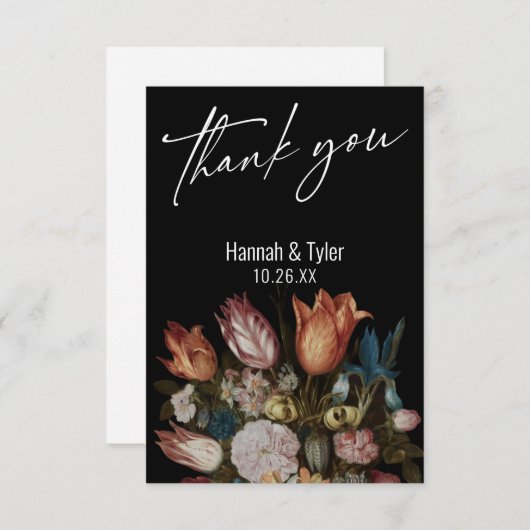 Ambrosius Bosschaert "ガラスの花絵を描"'s サンキューカード (正面/裏面)