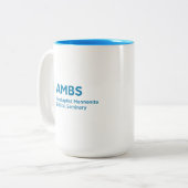 AMBSロゴのツートンカラーマグ ツートーンマグカップ (正面左)