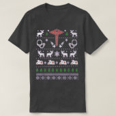 Ambulance Christmas Tree AMR Deer Xmas Snow  Tシャツ (デザイン正面)