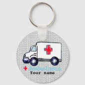 Ambulance custom name keychain キーホルダー (正面)