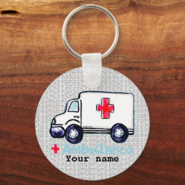 Ambulance custom name keychain キーホルダー