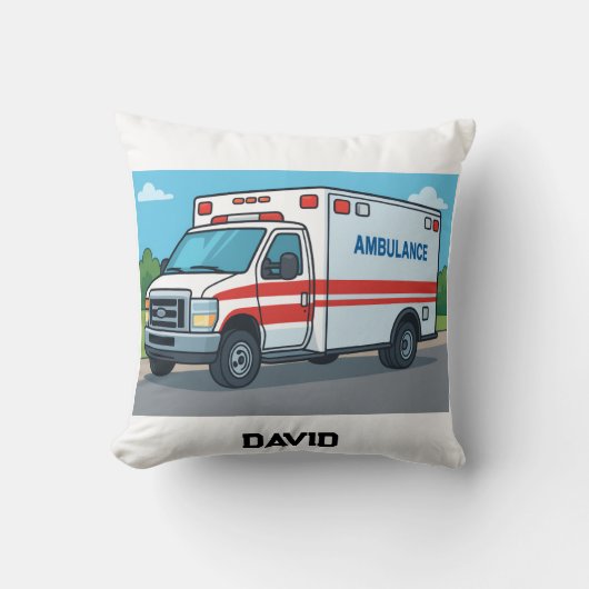 Ambulance driver customised gift  クッション (正面)