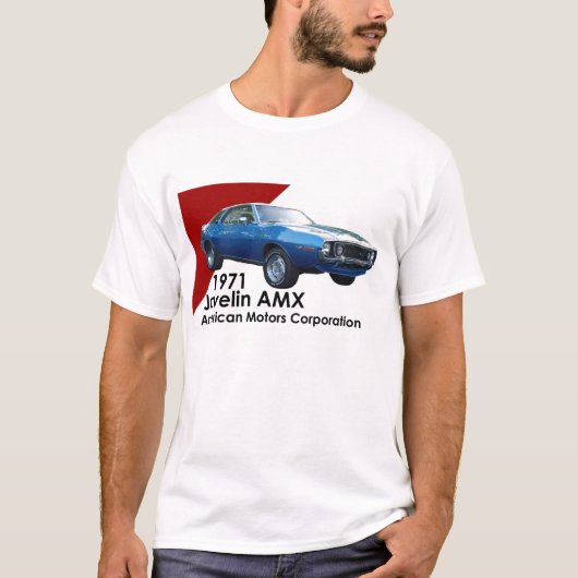 AMCによる1971年の投げ槍AMX筋肉車 Tシャツ (正面)