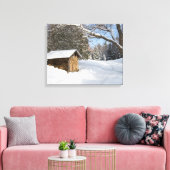 AMCのリトルリフォード池の雪景色 キャンバスプリント (インサイチュ (リビング))