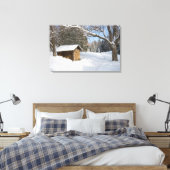 AMCのリトル・リフォード池の雪景色 キャンバスプリント (インサイチュ (寝室))