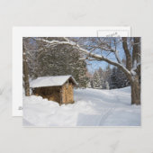 AMCのリトル・リフォード池の雪景色 ポストカード (正面/裏面)