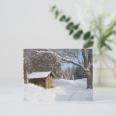 AMCのリトル・リフォード池の雪景色 ポストカード (スタンド正面)