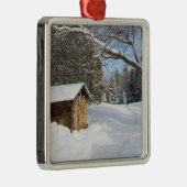 AMCの少しLyfordの池の雪が多い場面 メタルオーナメント (右)