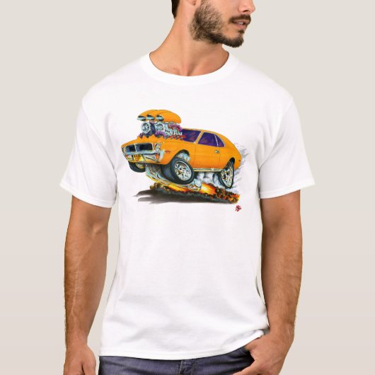 AMCの投げ槍のオレンジ車 Tシャツ (正面)