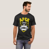 Amcは一緒に月に強いストックを持っている Tシャツ (正面フル)